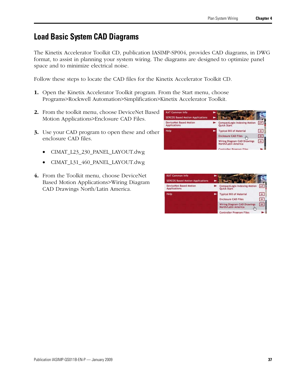 Load basic system cad diagrams, Load basic system, Cad diagrams | Rockwell Automation 2098 CompactLogix Indexing Motion Accelerator Toolkit Quick Start User Manual | Page 37 / 136