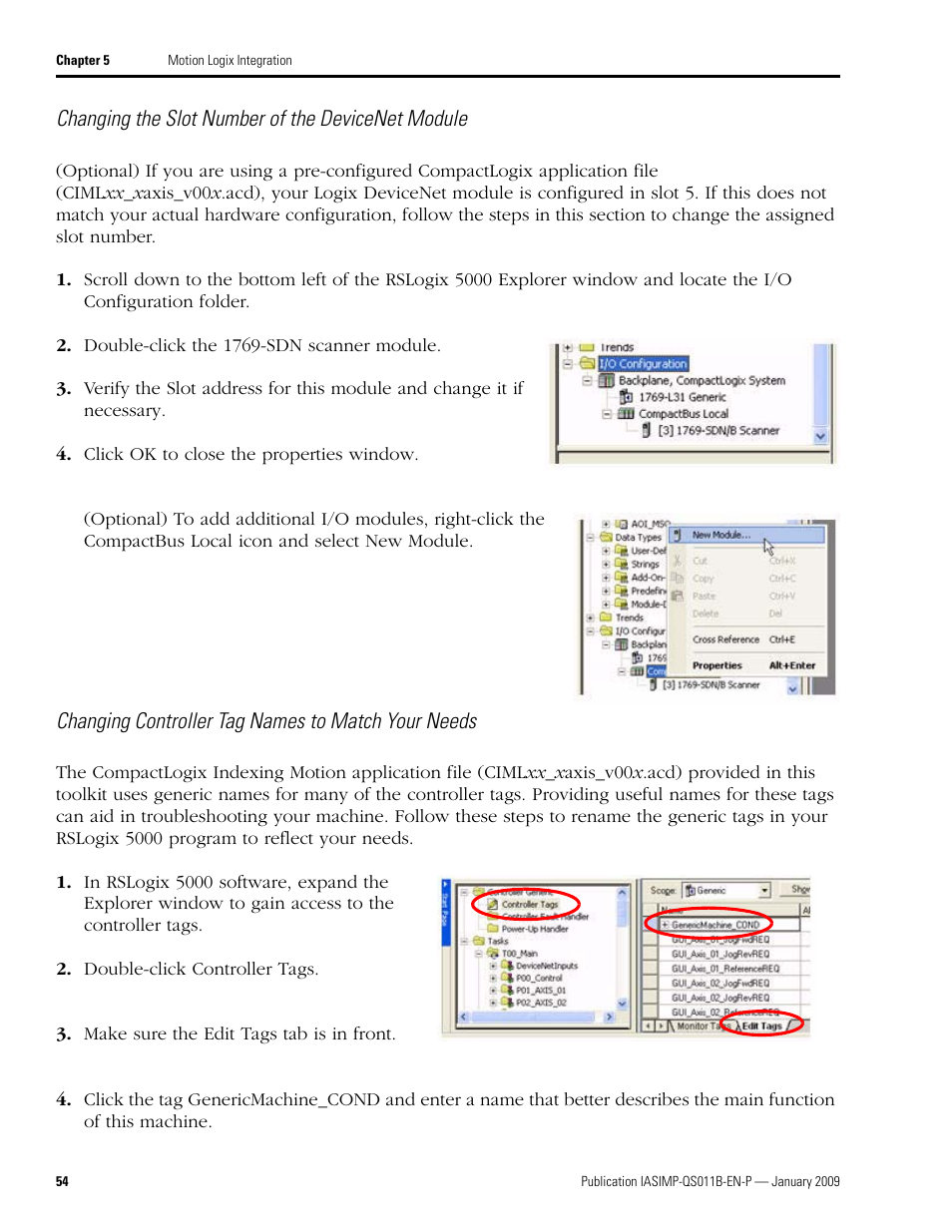 Rockwell Automation 2098 CompactLogix Indexing Motion Accelerator Toolkit Quick Start User Manual | Page 54 / 136