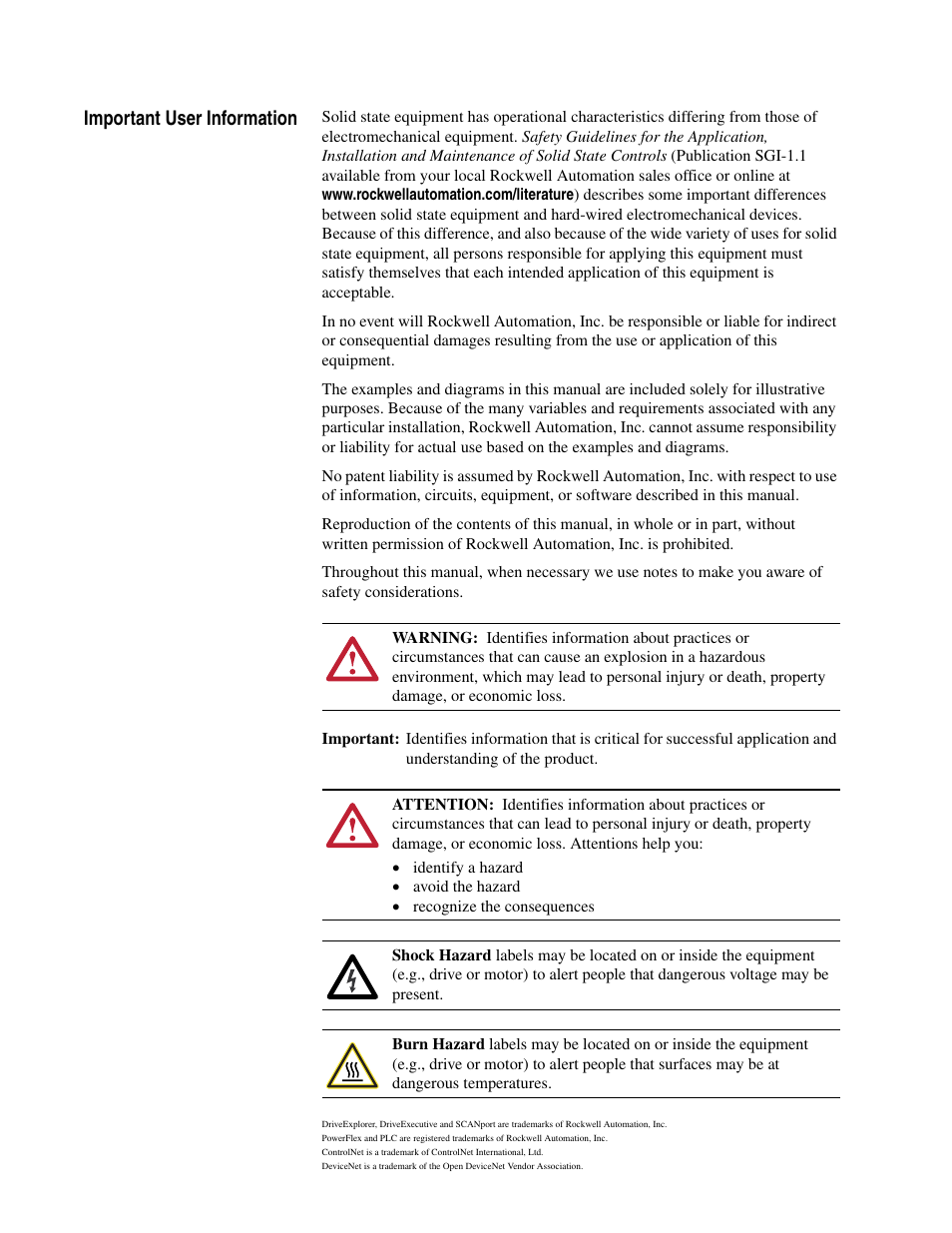 Important user information | Rockwell Automation 20A PowerFlex 70EC/700VC User Manual | Page 2 / 170