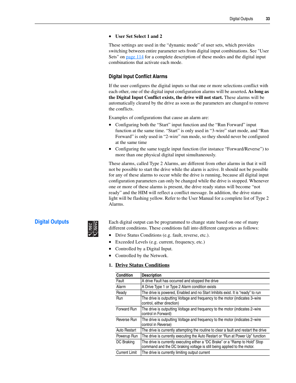 Digital outputs | Rockwell Automation 20A PowerFlex 70EC/700VC User Manual | Page 37 / 170