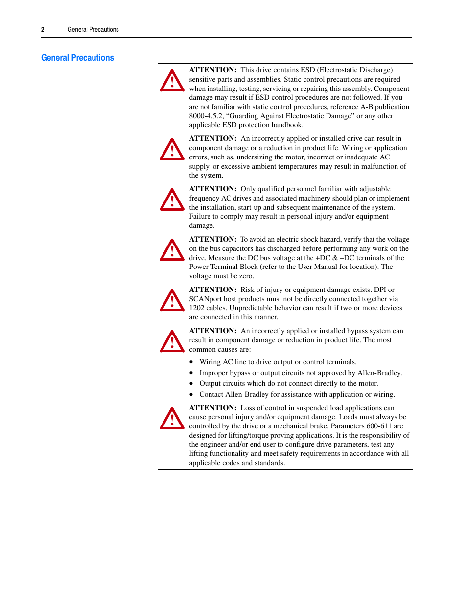 General precautions | Rockwell Automation 20A PowerFlex 70EC/700VC User Manual | Page 6 / 170