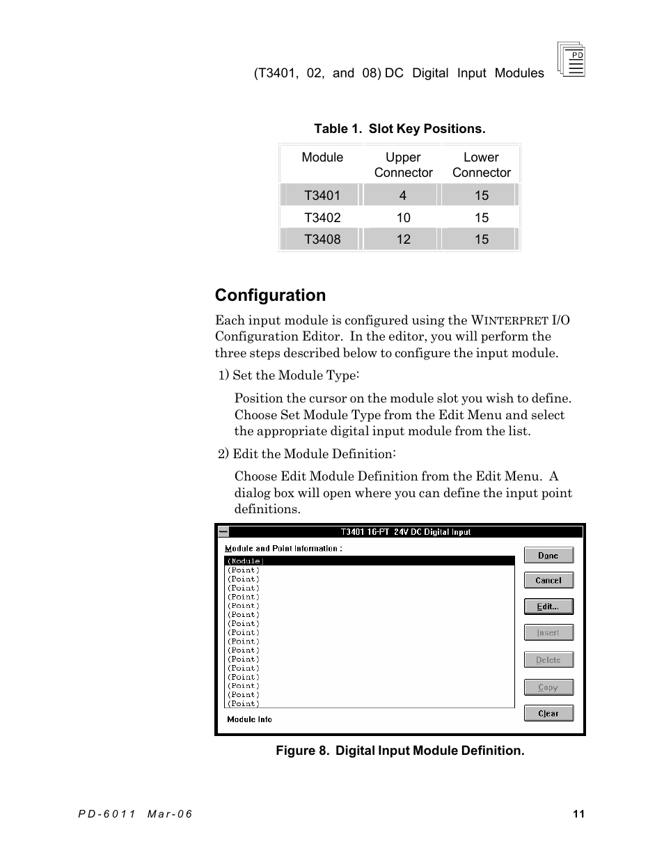 Configuration | Rockwell Automation T3408 ICS Regent DC Digital Input Modules User Manual | Page 11 / 16