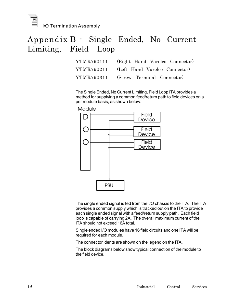 Rockwell Automation T7903 ICS Regent+Plus I/O Termination Assembly (ITA) User Manual | Page 16 / 60
