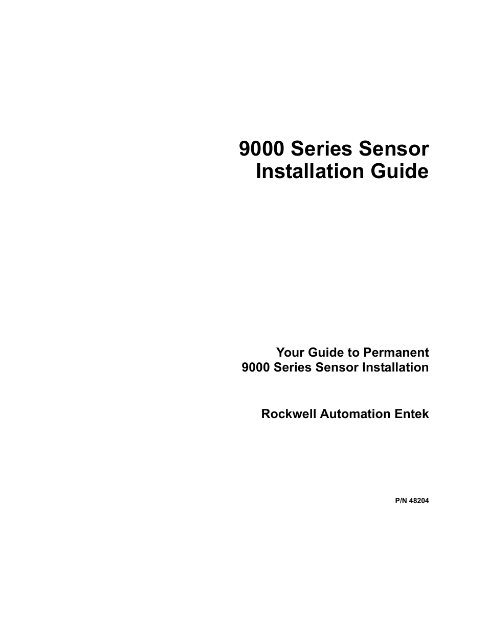 Rockwell Automation 9000 Series Sensor User Manual | 30 pages