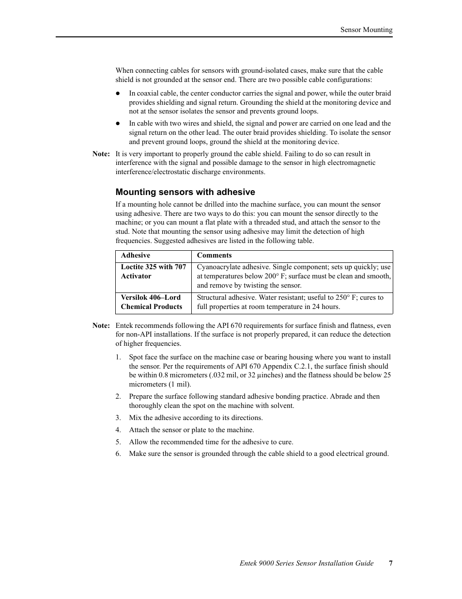 Mounting sensors with adhesive | Rockwell Automation 9000 Series Sensor User Manual | Page 15 / 30