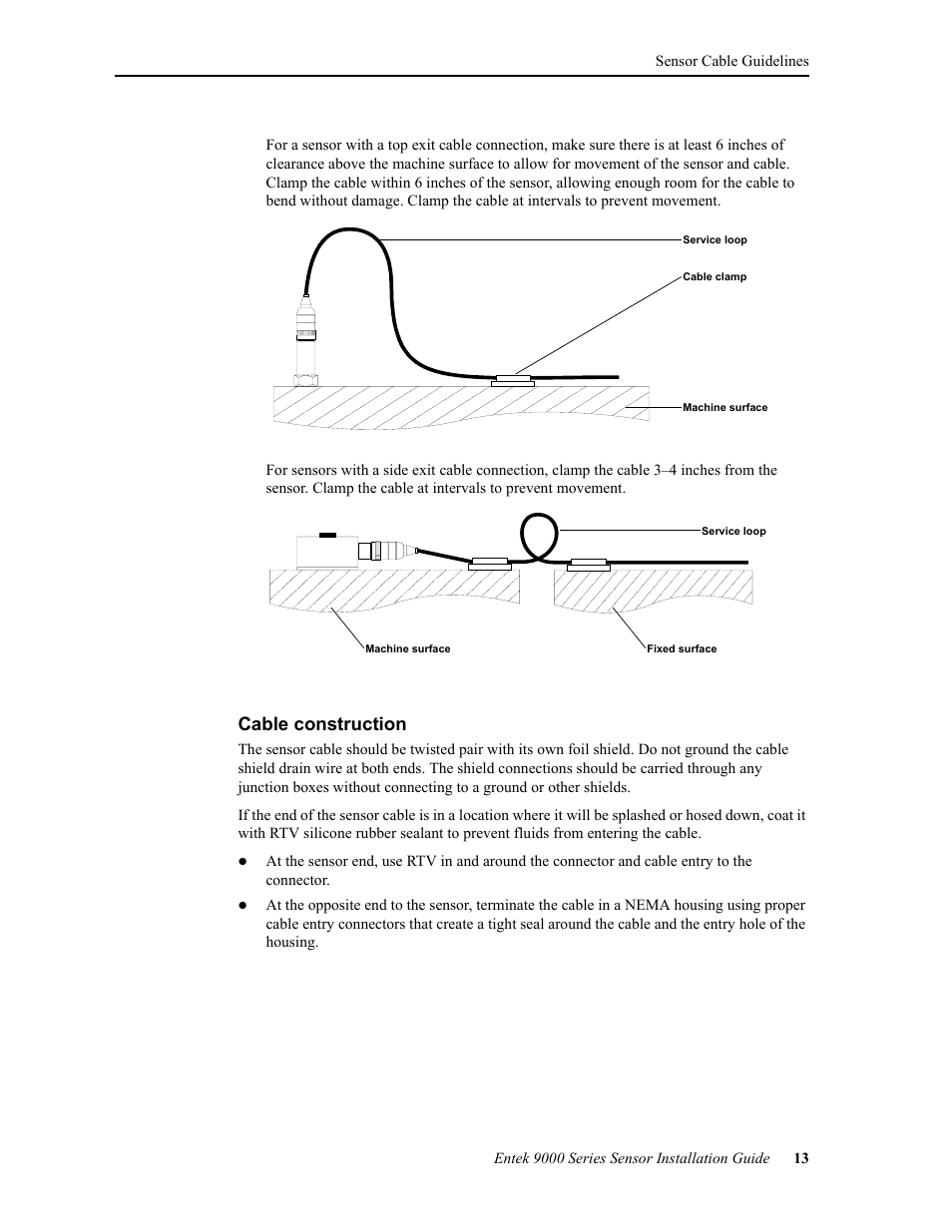 Cable construction | Rockwell Automation 9000 Series Sensor User Manual | Page 21 / 30