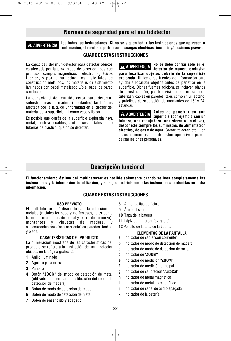 Bosch Multi-Detector DMD4 User Manual | Page 22 / 32