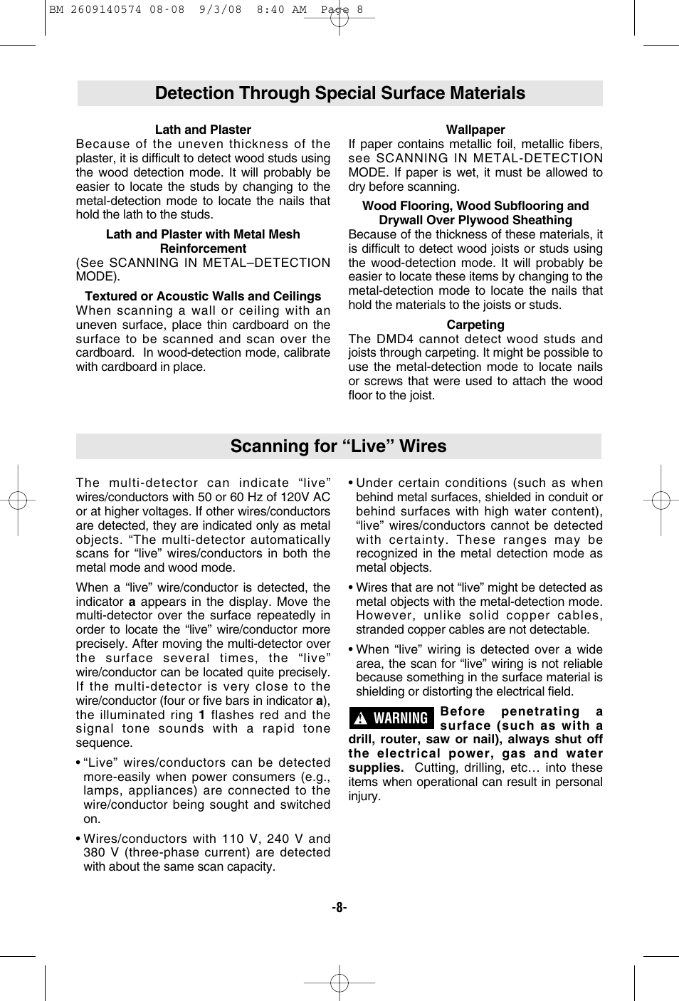 Bosch Multi-Detector DMD4 User Manual | Page 8 / 32