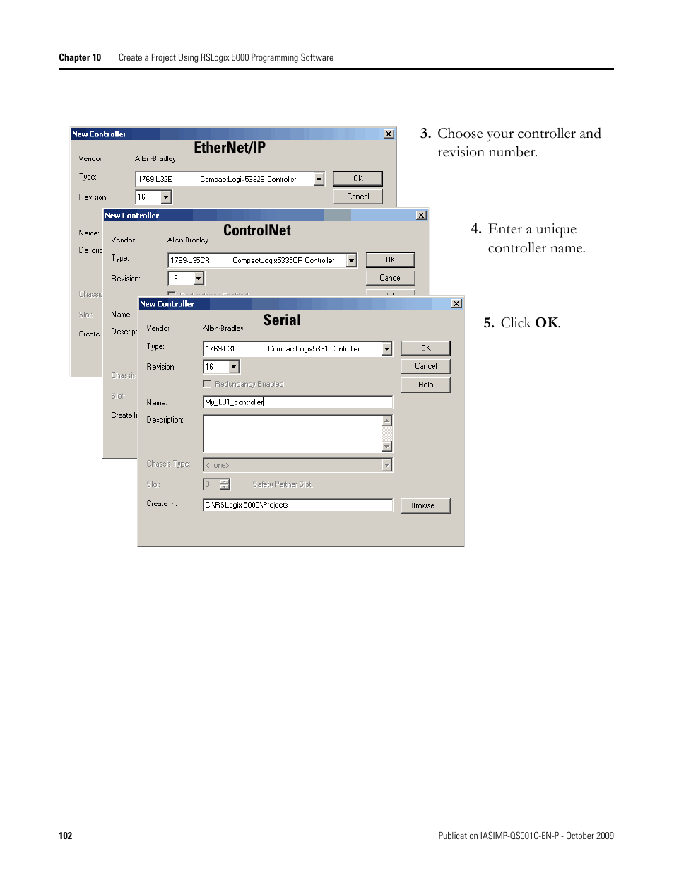 Rockwell Automation 1769-L3xx CompactLogix System Quick Start User Manual | Page 102 / 219