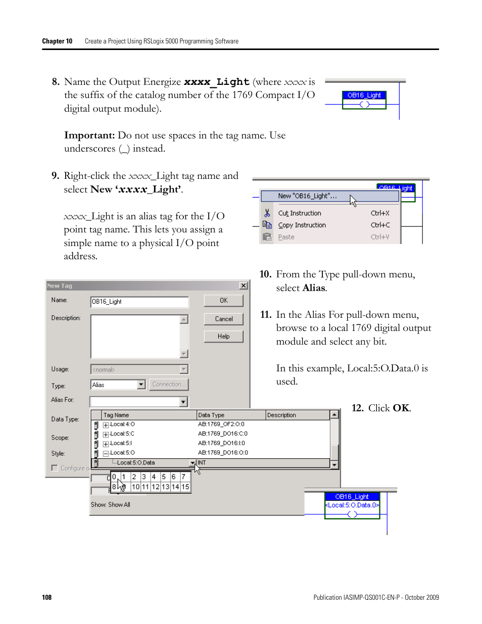 Rockwell Automation 1769-L3xx CompactLogix System Quick Start User Manual | Page 108 / 219