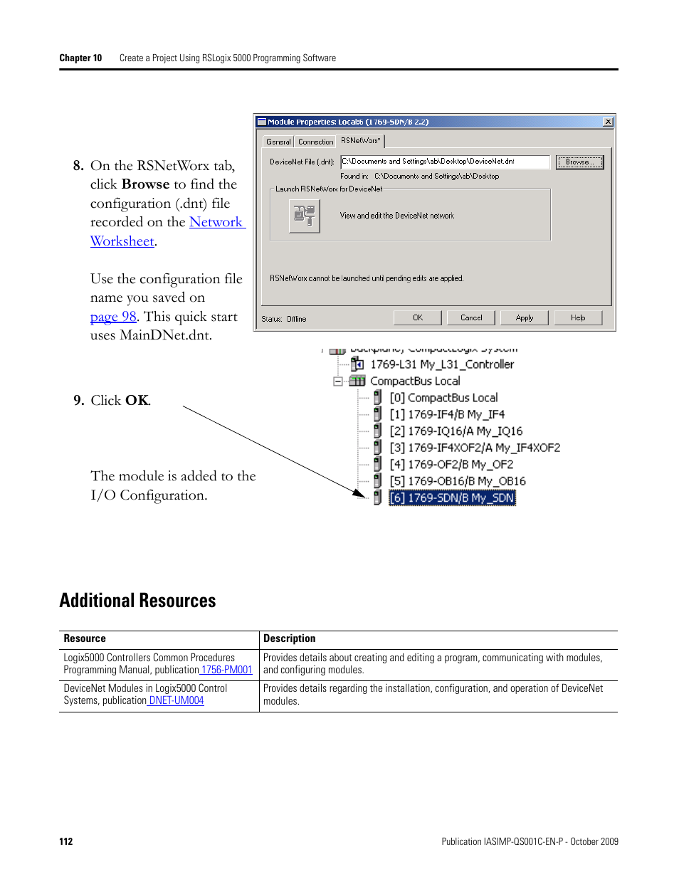 Additional resources | Rockwell Automation 1769-L3xx CompactLogix System Quick Start User Manual | Page 112 / 219