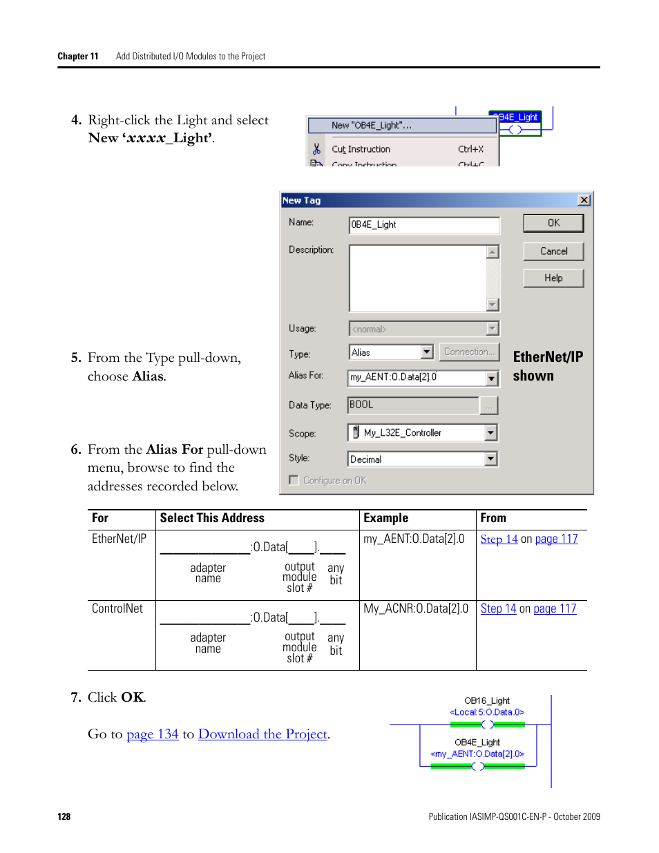 Rockwell Automation 1769-L3xx CompactLogix System Quick Start User Manual | Page 128 / 219