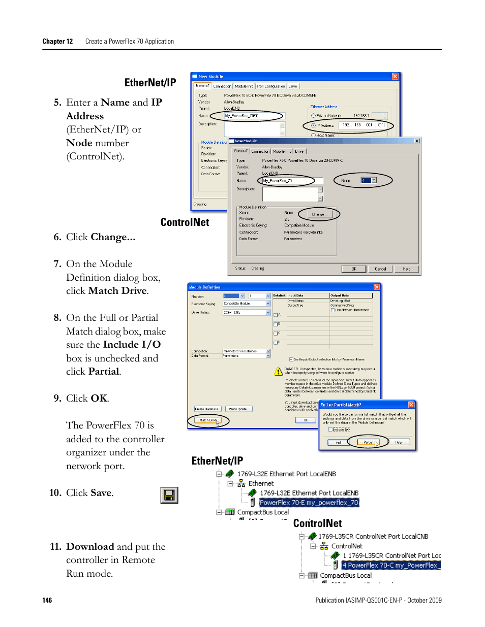 Edit the drive parameters | Rockwell Automation 1769-L3xx CompactLogix System Quick Start User Manual | Page 146 / 219