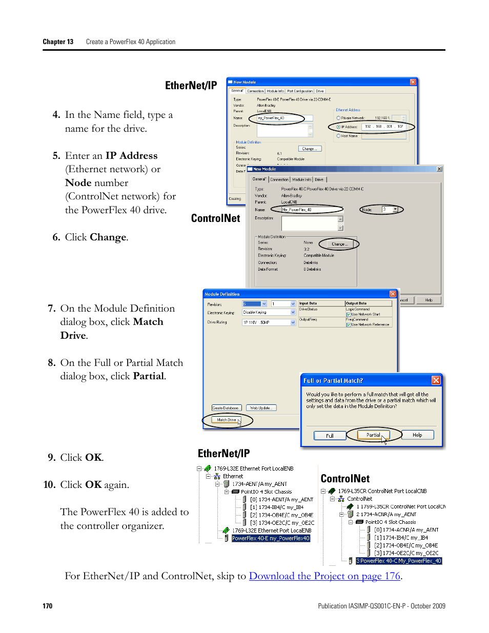 Rockwell Automation 1769-L3xx CompactLogix System Quick Start User Manual | Page 170 / 219