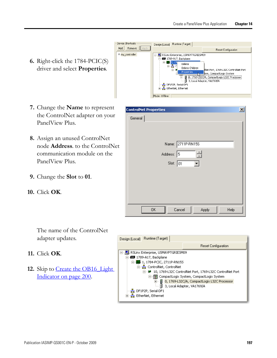 Rockwell Automation 1769-L3xx CompactLogix System Quick Start User Manual | Page 197 / 219