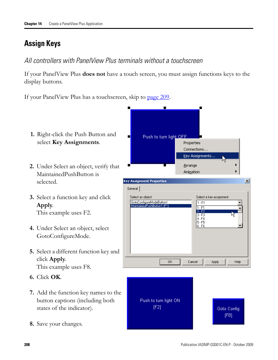 Assign keys | Rockwell Automation 1769-L3xx CompactLogix System Quick Start User Manual | Page 208 / 219