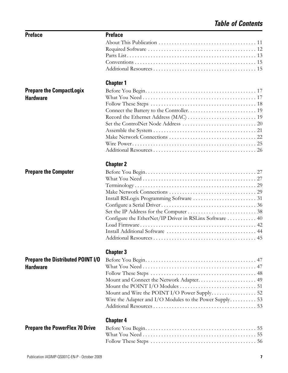 Rockwell Automation 1769-L3xx CompactLogix System Quick Start User Manual | Page 7 / 219