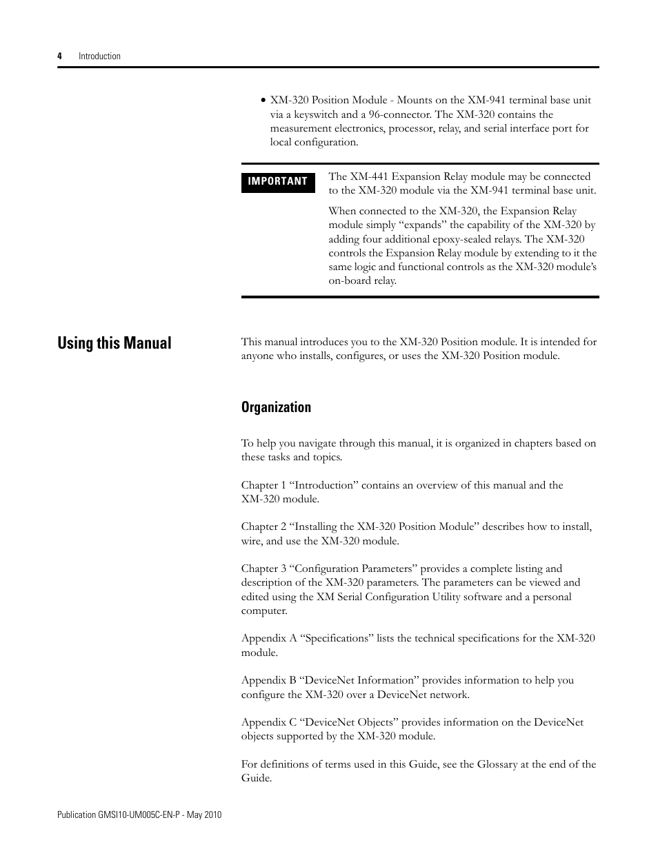 Using this manual, Organization | Rockwell Automation 1440-TPS02-01RB XM-320 Position Module User Manual | Page 12 / 127