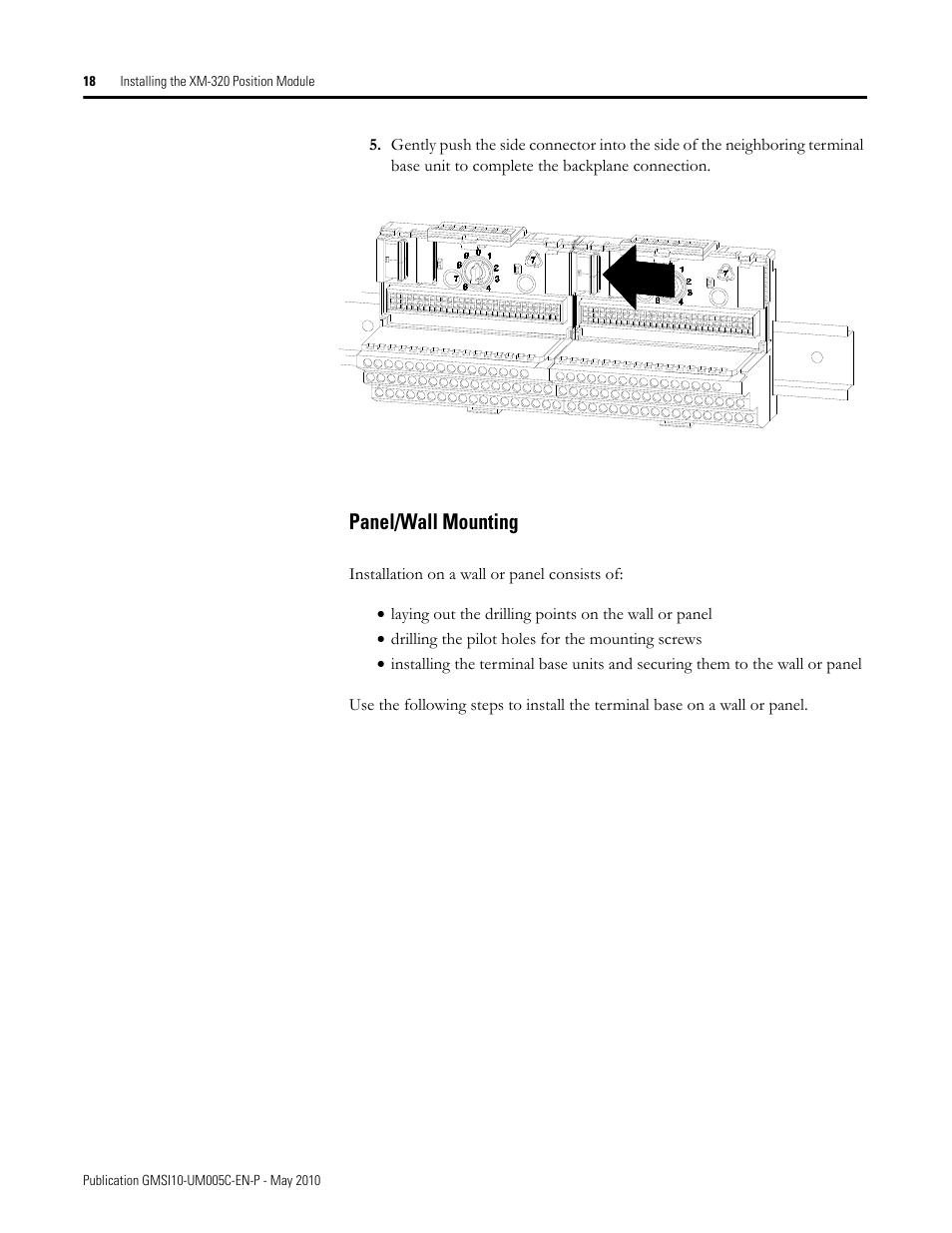 Panel/wall mounting | Rockwell Automation 1440-TPS02-01RB XM-320 Position Module User Manual | Page 26 / 127