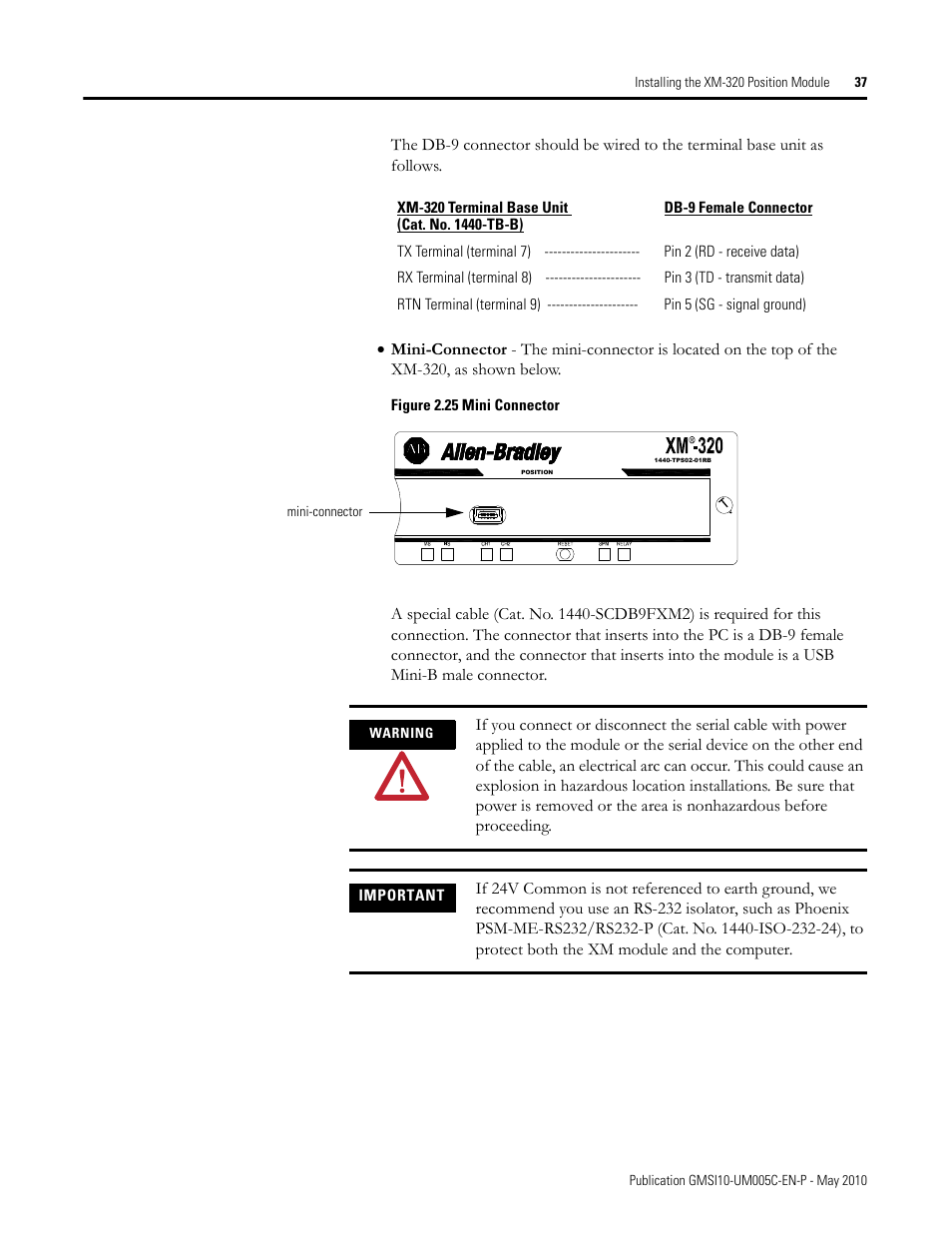 Rockwell Automation 1440-TPS02-01RB XM-320 Position Module User Manual | Page 45 / 127