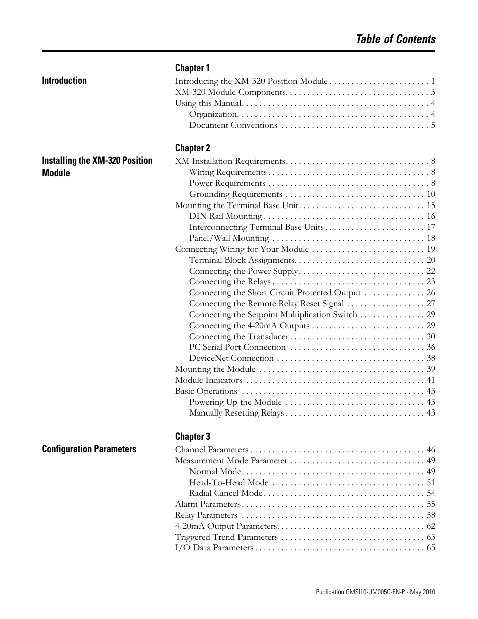 Rockwell Automation 1440-TPS02-01RB XM-320 Position Module User Manual | Page 5 / 127