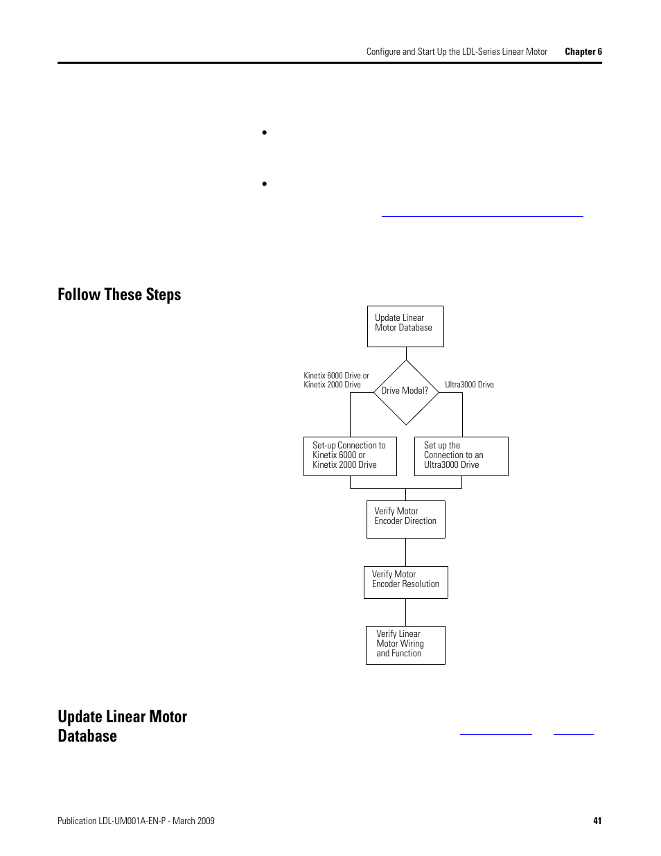 Follow these steps, Update linear motor database, Follow these steps update linear motor database | Rockwell Automation LDL Ironless Linear Servo Motors User Manual | Page 41 / 84