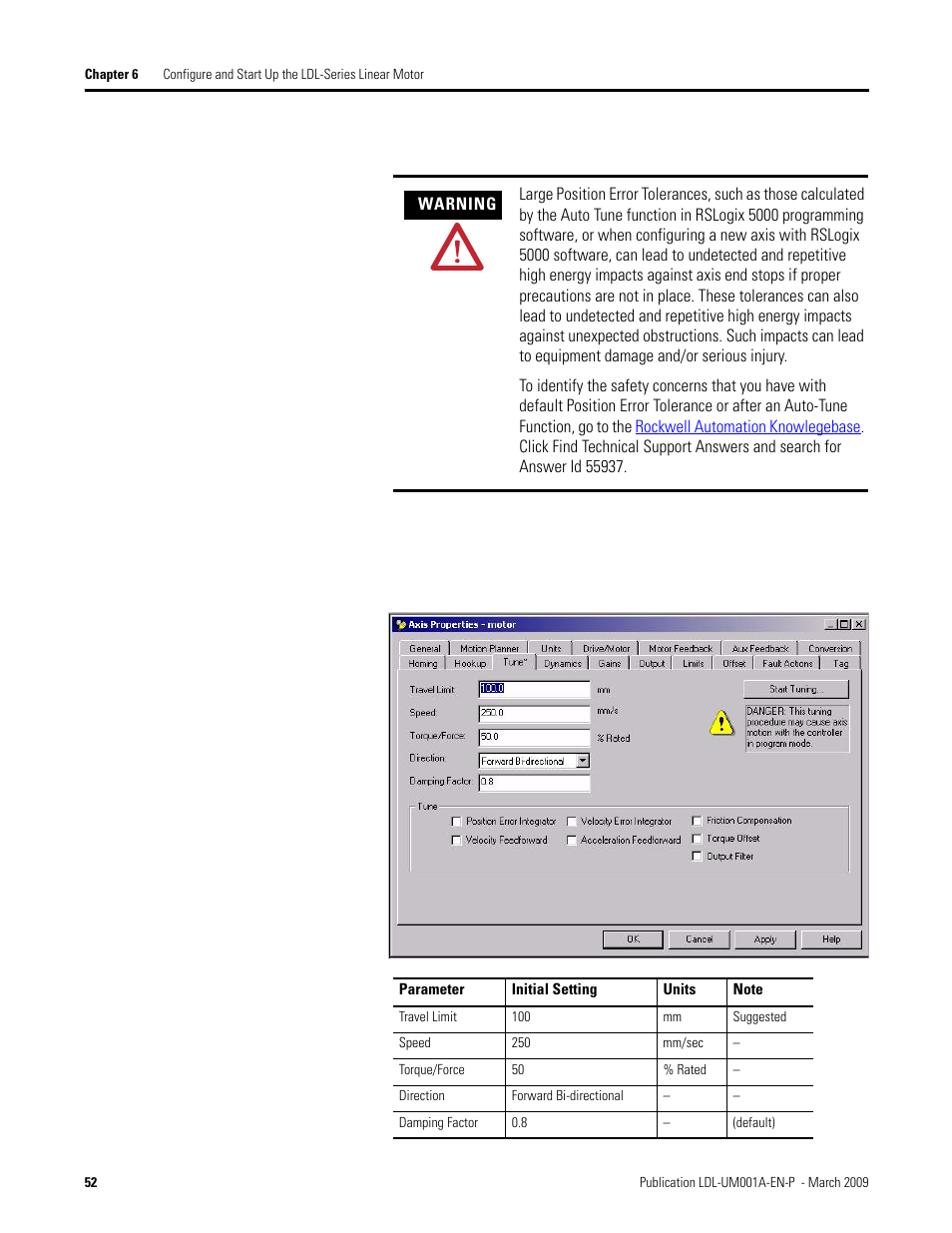 Rockwell Automation LDL Ironless Linear Servo Motors User Manual | Page 52 / 84