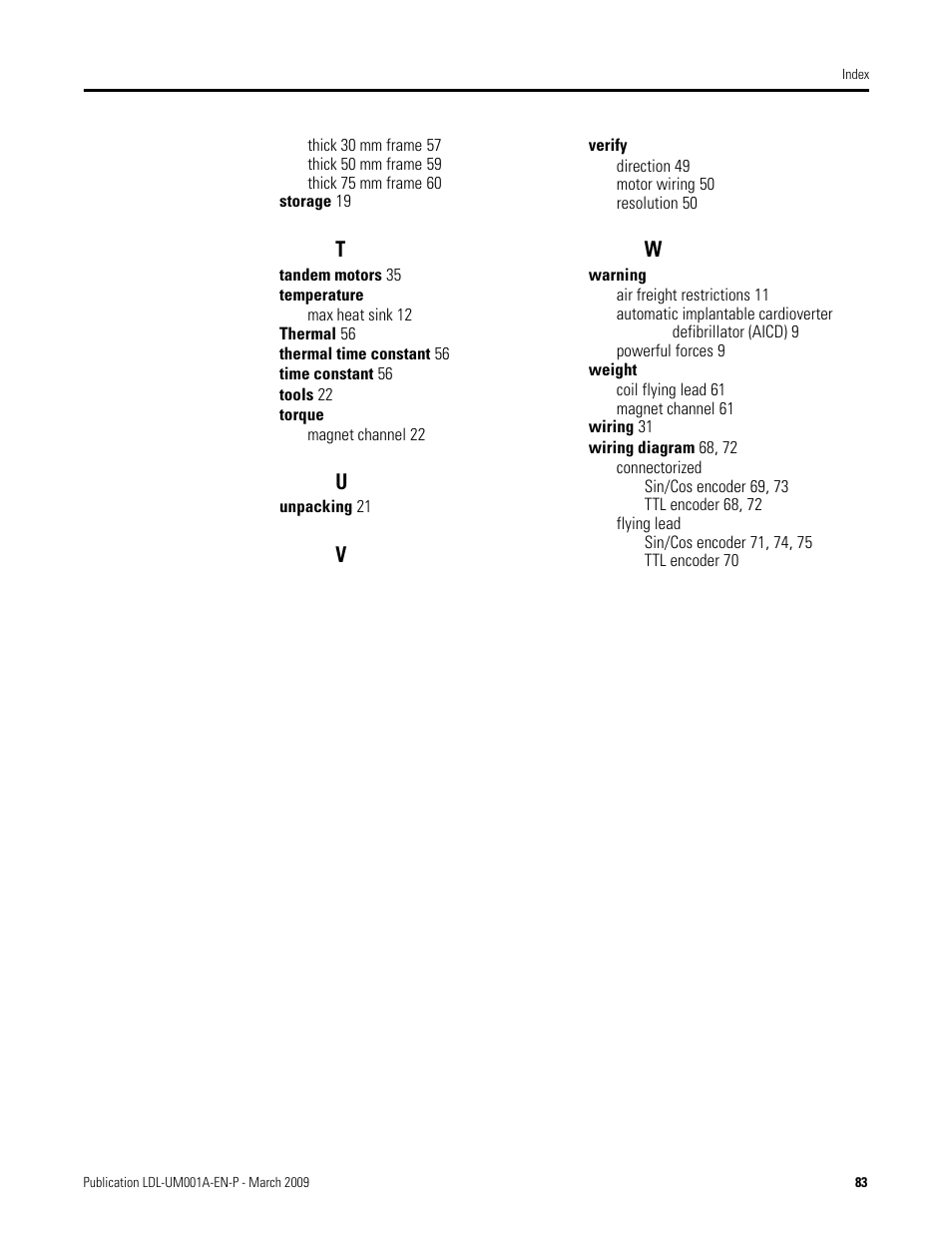 Rockwell Automation LDL Ironless Linear Servo Motors User Manual | Page 83 / 84