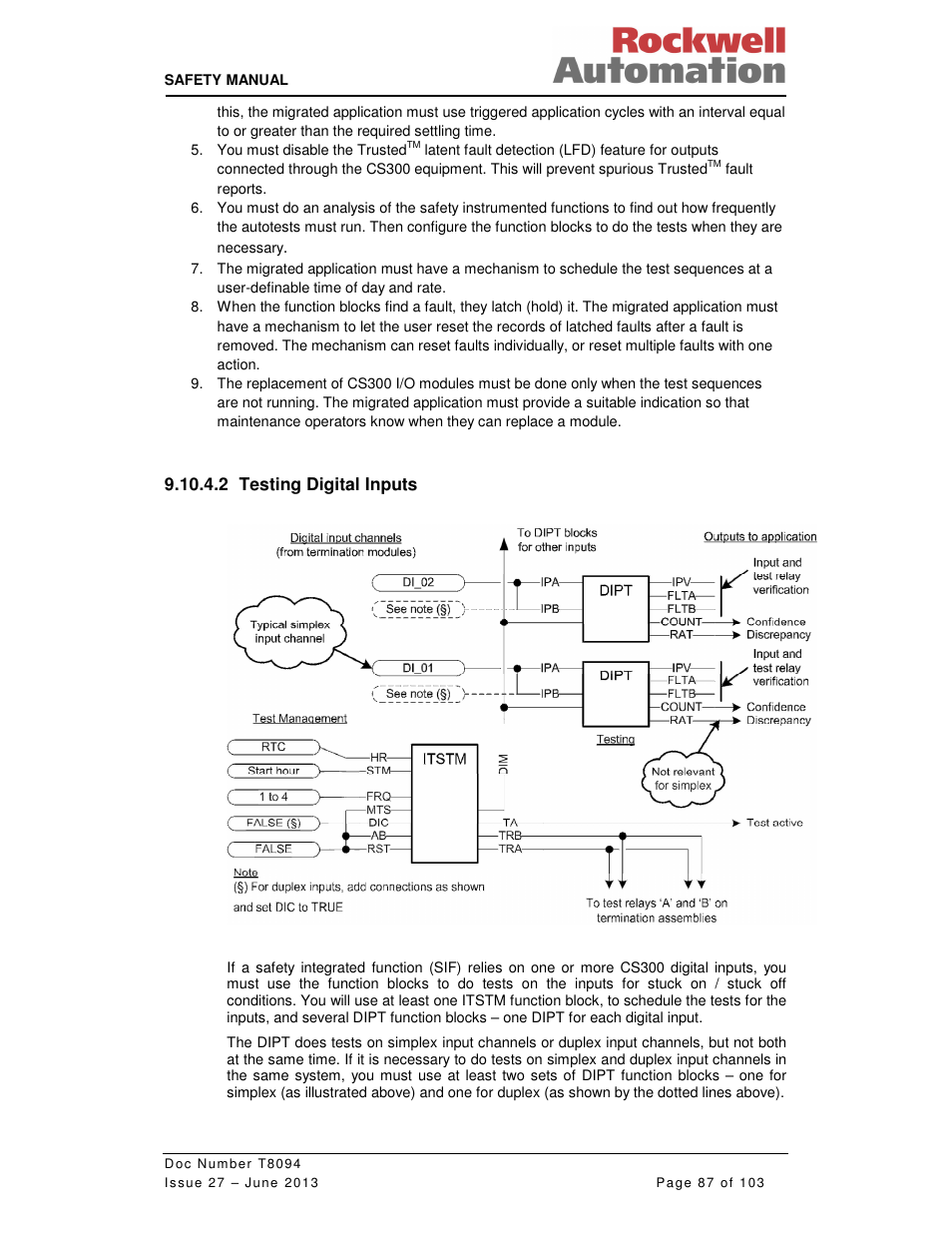Rockwell Automation T8094 8000 Series TMR System Safety Manual User Manual | Page 108 / 124