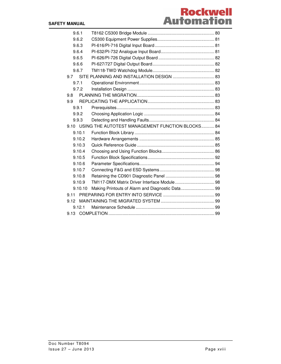 Rockwell Automation T8094 8000 Series TMR System Safety Manual User Manual | Page 18 / 124