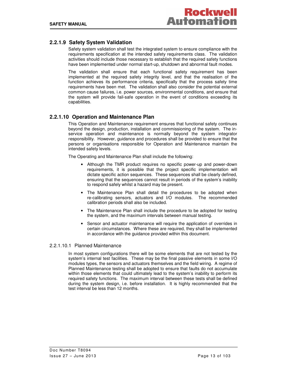Rockwell Automation T8094 8000 Series TMR System Safety Manual User Manual | Page 34 / 124