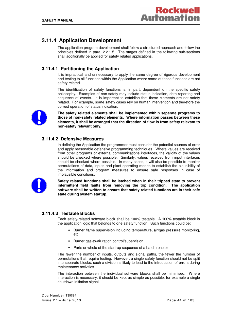 4 application development | Rockwell Automation T8094 8000 Series TMR System Safety Manual User Manual | Page 65 / 124