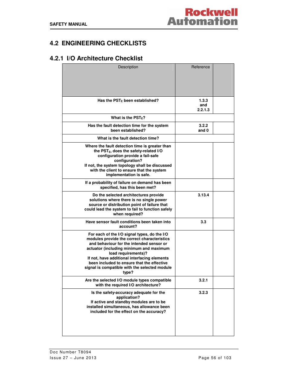 Rockwell Automation T8094 8000 Series TMR System Safety Manual User Manual | Page 77 / 124