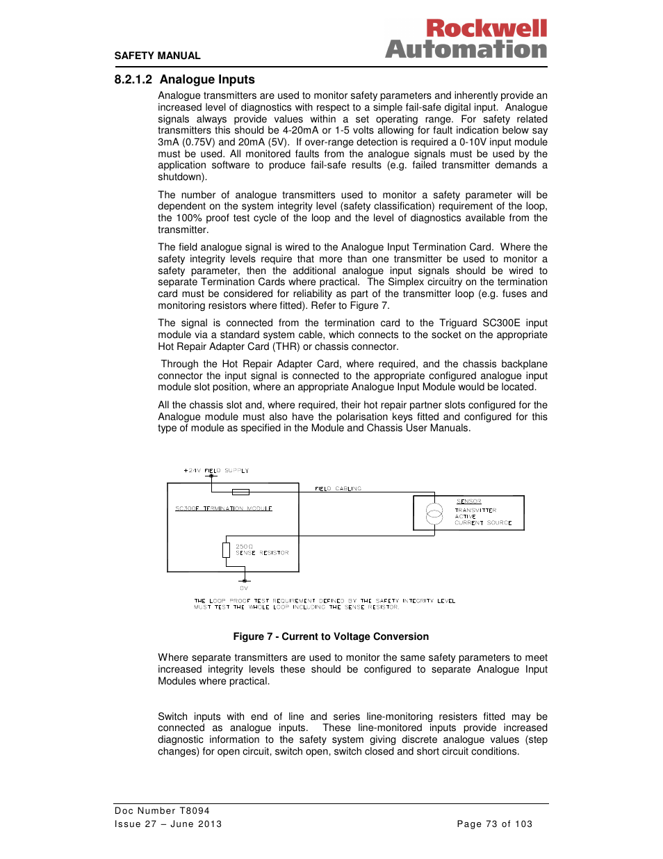 Rockwell Automation T8094 8000 Series TMR System Safety Manual User Manual | Page 94 / 124