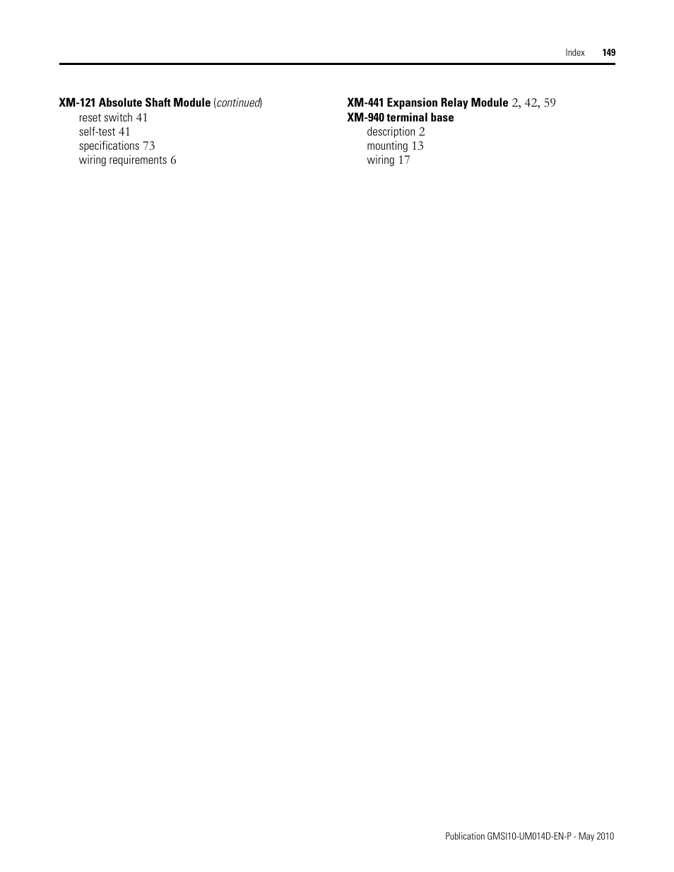 Rockwell Automation 1440-VLF02-01RA XM-121 Absolute Shaft Module User Manual | Page 157 / 158