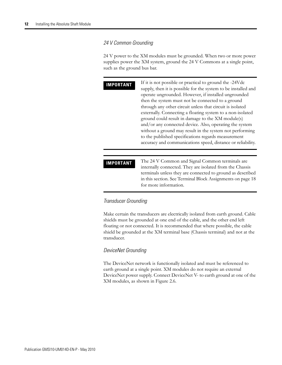 Rockwell Automation 1440-VLF02-01RA XM-121 Absolute Shaft Module User Manual | Page 20 / 158