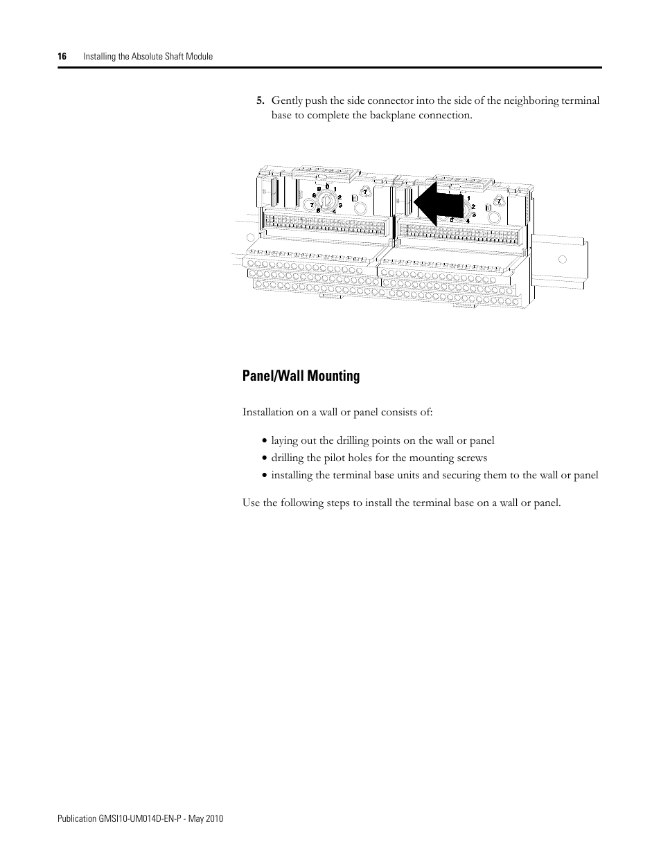 Panel/wall mounting | Rockwell Automation 1440-VLF02-01RA XM-121 Absolute Shaft Module User Manual | Page 24 / 158