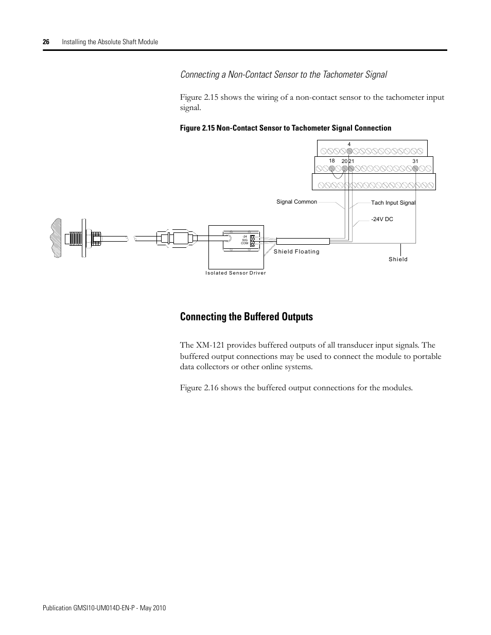 Connecting the buffered outputs | Rockwell Automation 1440-VLF02-01RA XM-121 Absolute Shaft Module User Manual | Page 34 / 158