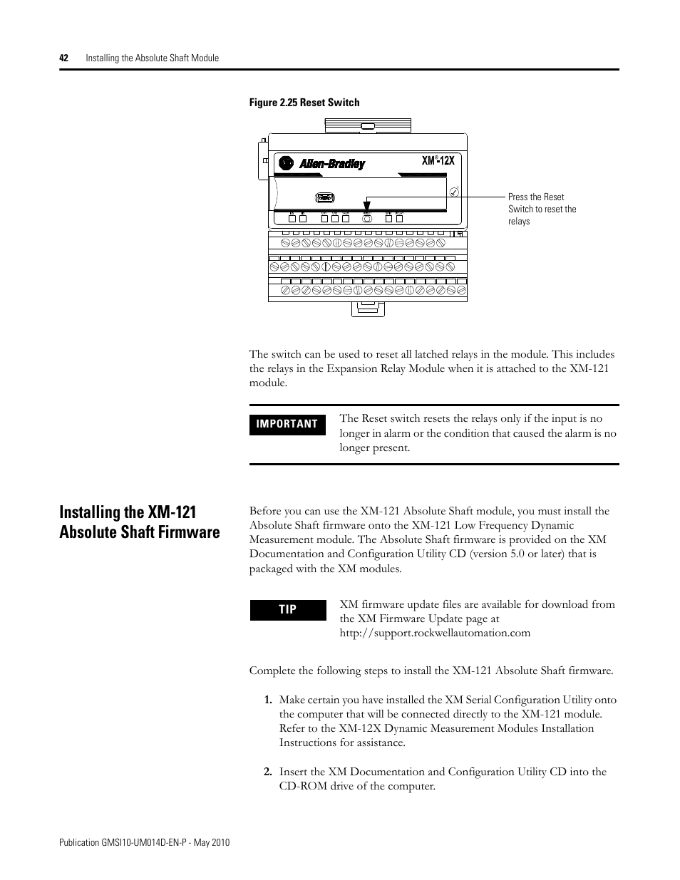 Installing the xm-121 absolute shaft firmware | Rockwell Automation 1440-VLF02-01RA XM-121 Absolute Shaft Module User Manual | Page 50 / 158