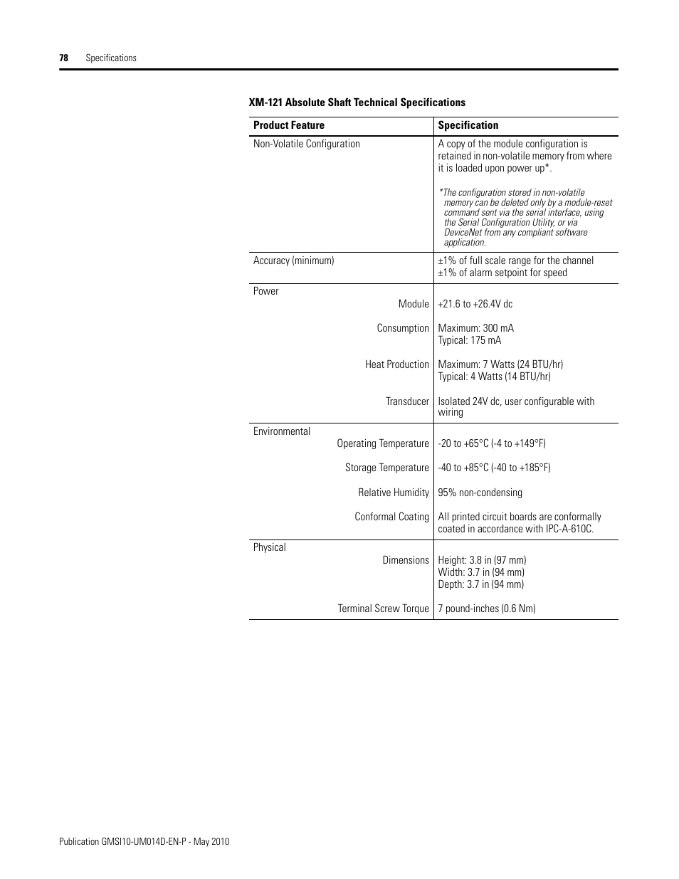 Rockwell Automation 1440-VLF02-01RA XM-121 Absolute Shaft Module User Manual | Page 86 / 158