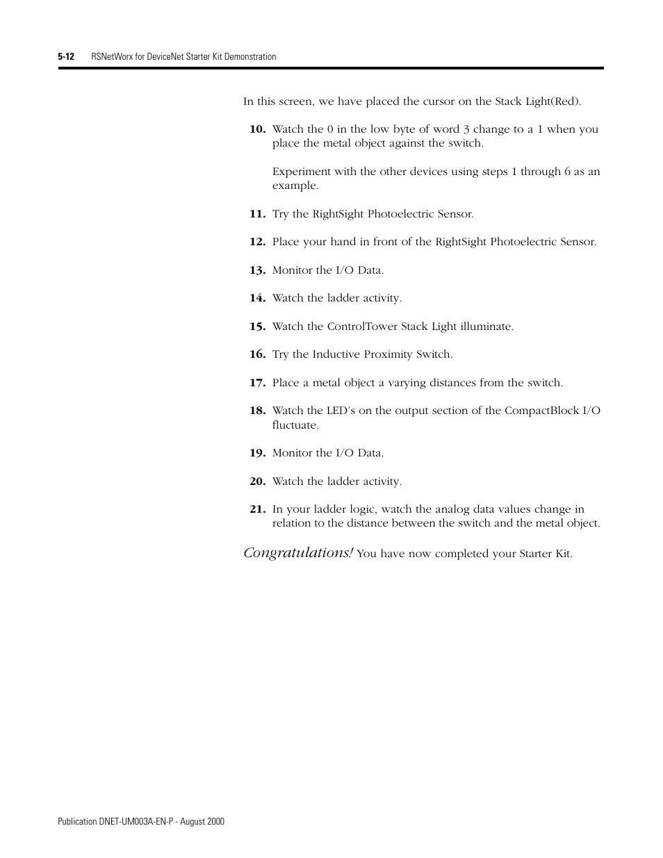 Rockwell Automation 1787-GEN2SKIT, -2, -3, -4, -5, -6, -7 DeviceNet Starter Kit User Manual User Manual | Page 134 / 142