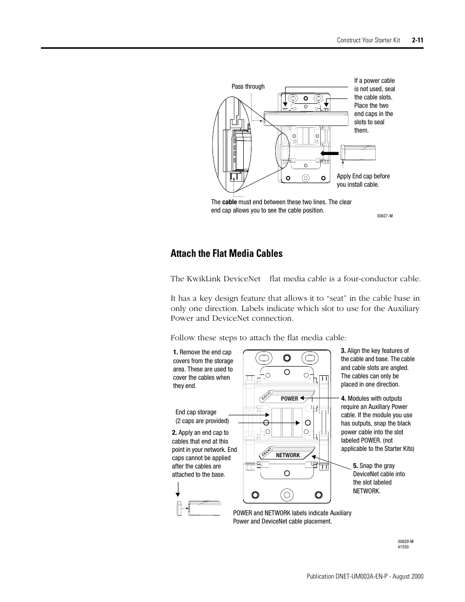 Attach the flat media cables -11, Attach the flat media cables | Rockwell Automation 1787-GEN2SKIT, -2, -3, -4, -5, -6, -7 DeviceNet Starter Kit User Manual User Manual | Page 33 / 142