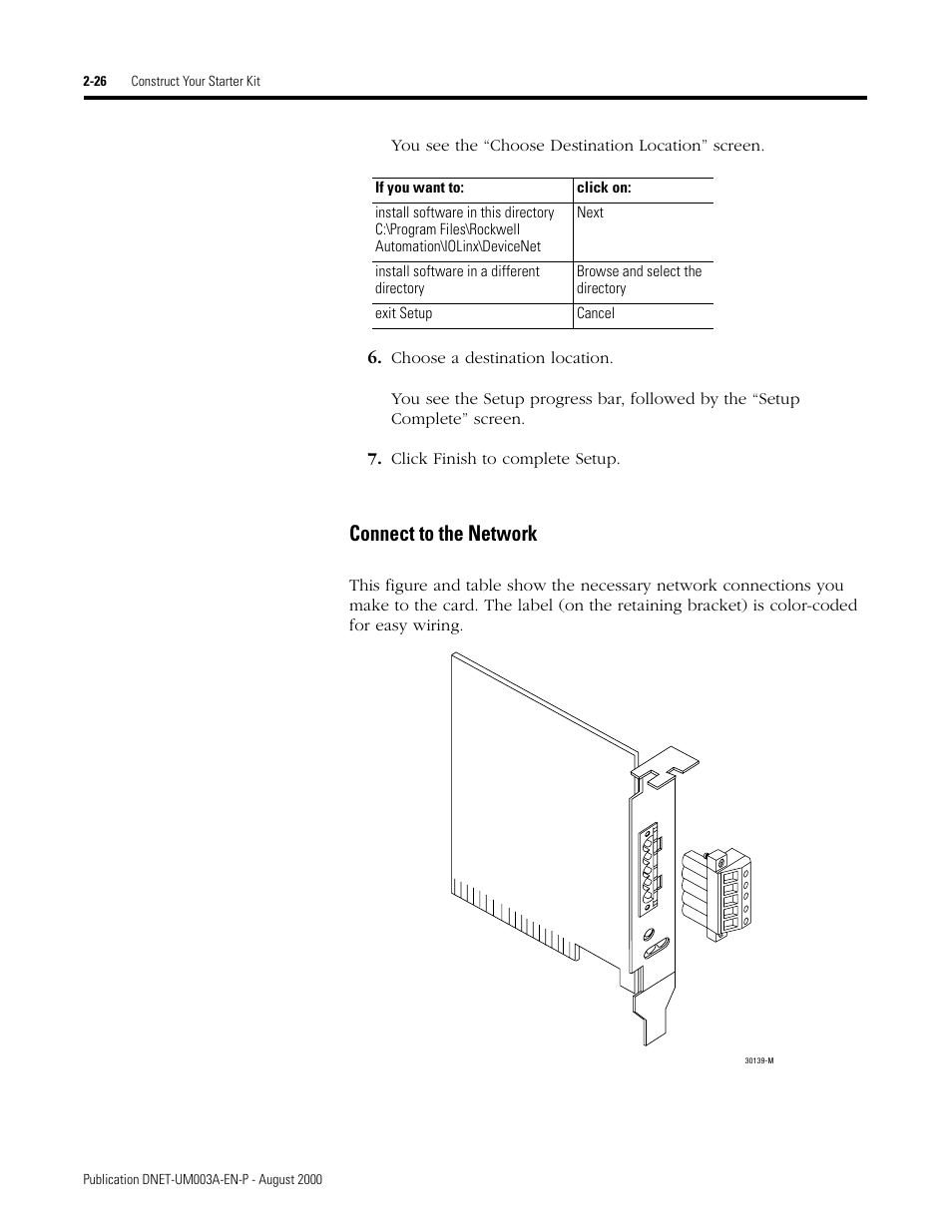 Connect to the network -26, Connect to the network | Rockwell Automation 1787-GEN2SKIT, -2, -3, -4, -5, -6, -7 DeviceNet Starter Kit User Manual User Manual | Page 48 / 142