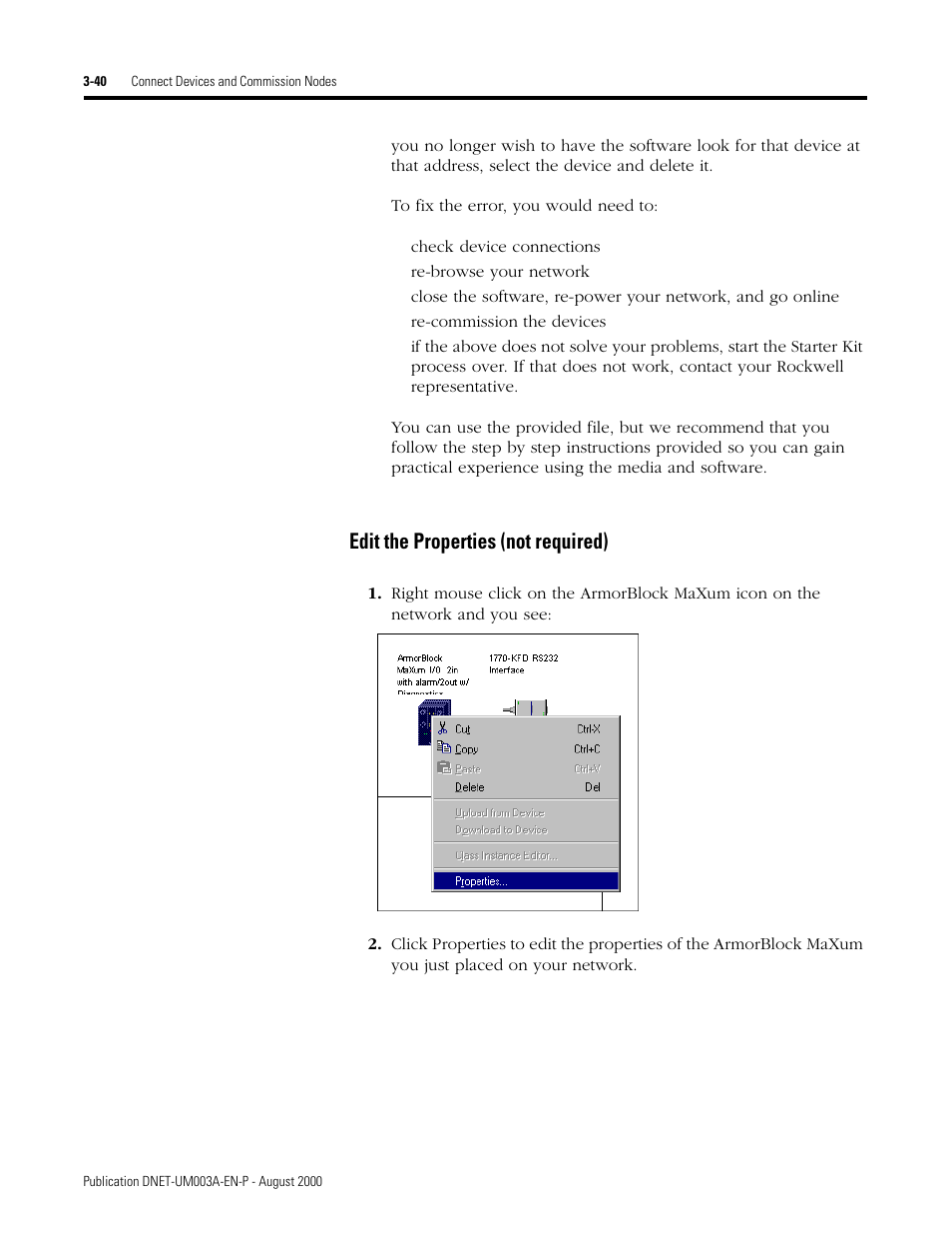 Edit the properties (not required) -40, Edit the properties (not required) | Rockwell Automation 1787-GEN2SKIT, -2, -3, -4, -5, -6, -7 DeviceNet Starter Kit User Manual User Manual | Page 92 / 142