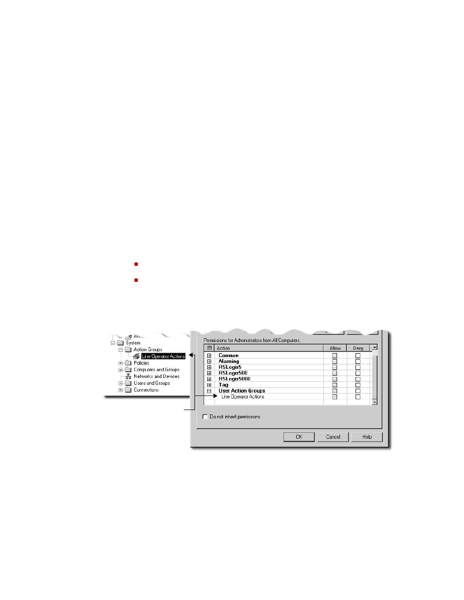 Organizing actions into groups, Organizing actions into groups – 32 | Rockwell Automation FactoryTalk View Site Edition Users Guide User Manual | Page 114 / 696