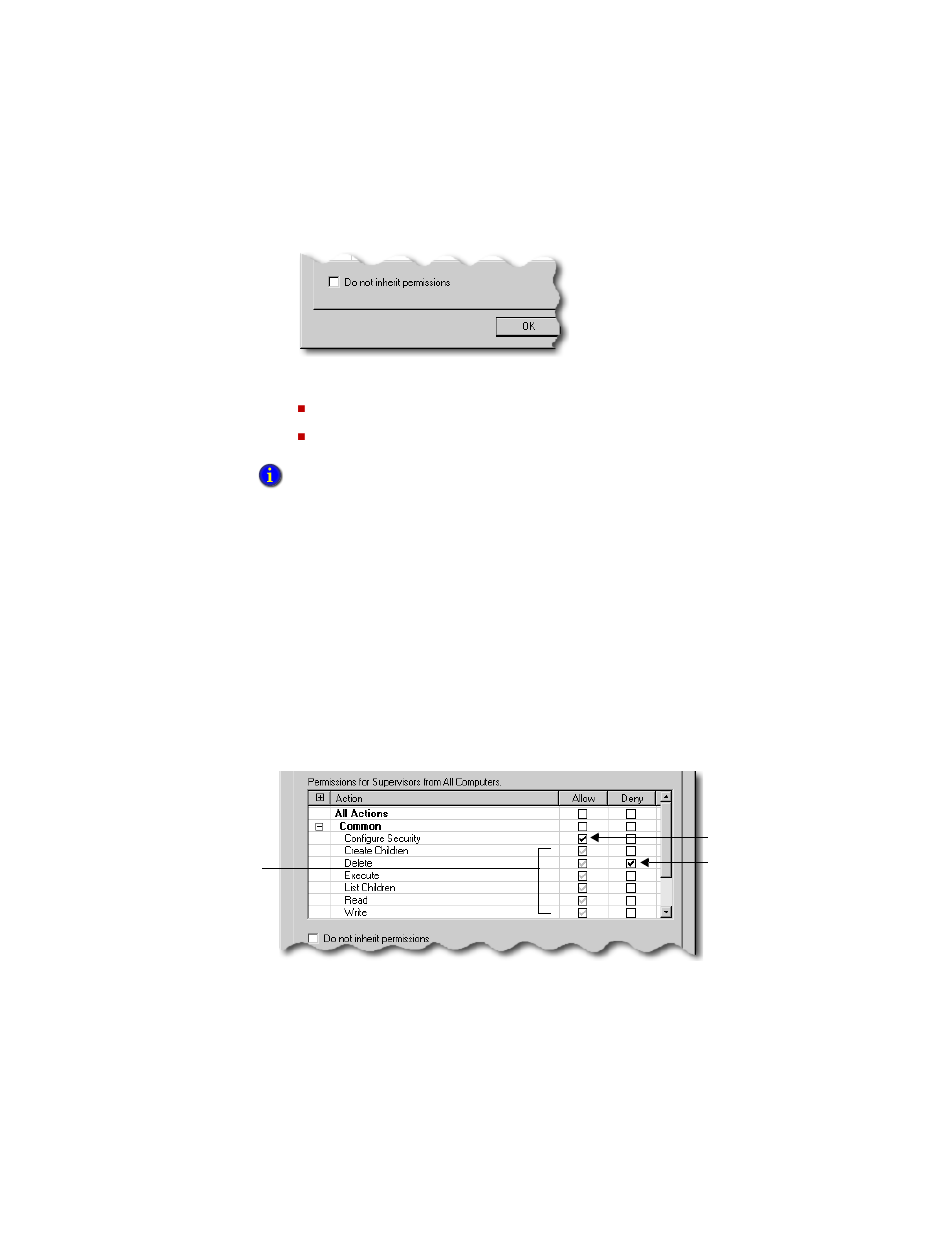 Using explicit permissions to override inheritance | Rockwell Automation FactoryTalk View Site Edition Users Guide User Manual | Page 116 / 696