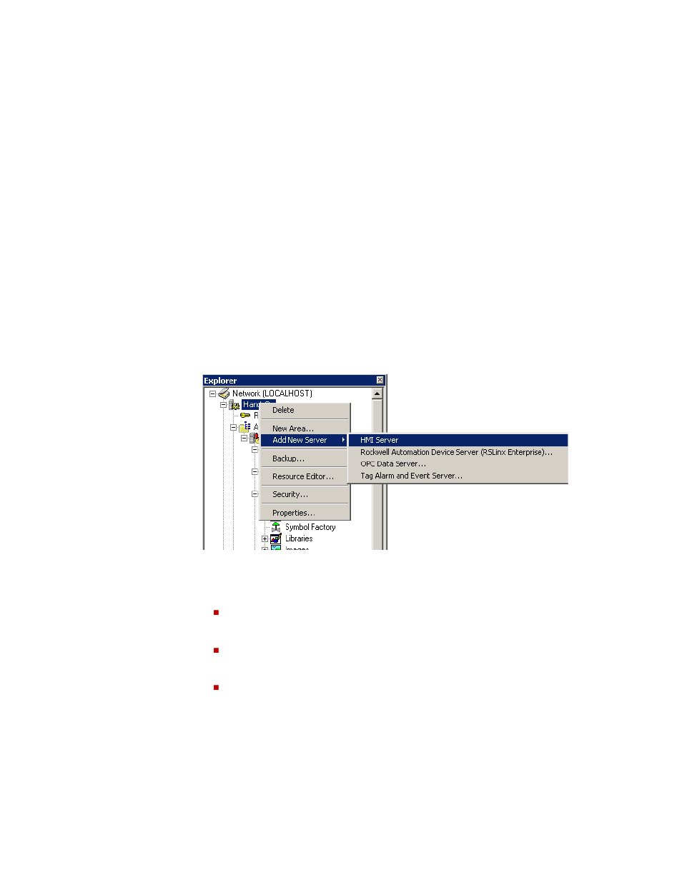 Adding an hmi server, Adding an | Rockwell Automation FactoryTalk View Site Edition Users Guide User Manual | Page 152 / 696