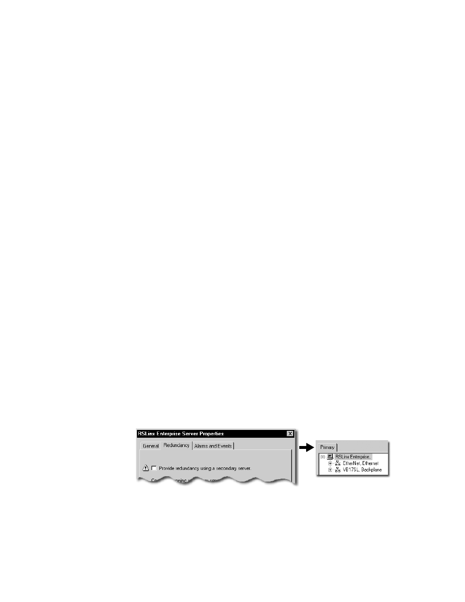 Deleting an rslinx enterprise data server, Setting up communications for rslinx enterprise, About the primary and secondary tabs | About the primary and secondary tabs – 8 | Rockwell Automation FactoryTalk View Site Edition Users Guide User Manual | Page 178 / 696