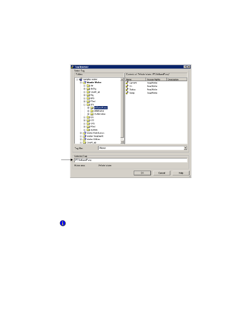 Showing a tag’s properties, Showing a tag’s properties – 13 | Rockwell Automation FactoryTalk View Site Edition Users Guide User Manual | Page 197 / 696