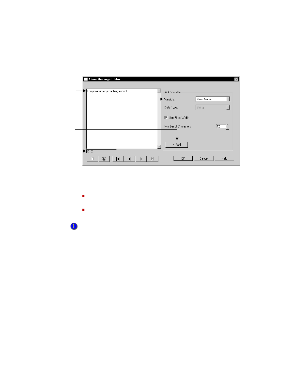 Adding variables to alarm messages, Adding variables to alarm messages – 29 | Rockwell Automation FactoryTalk View Site Edition Users Guide User Manual | Page 285 / 696